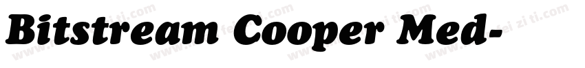 Bitstream Cooper Med字体转换